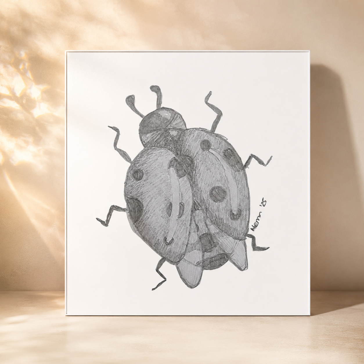 Lady of Ashes Fine Art Poster | Symbolic Ladybird Wall Art About Acceptance