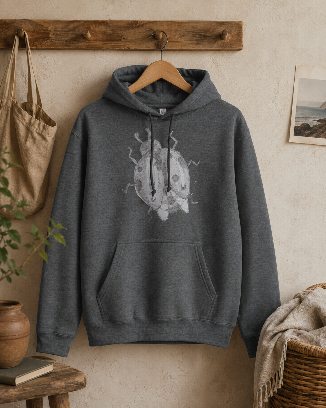 Lady of Ashes Hoodie | Symbolic Ladybird Art Hoodie