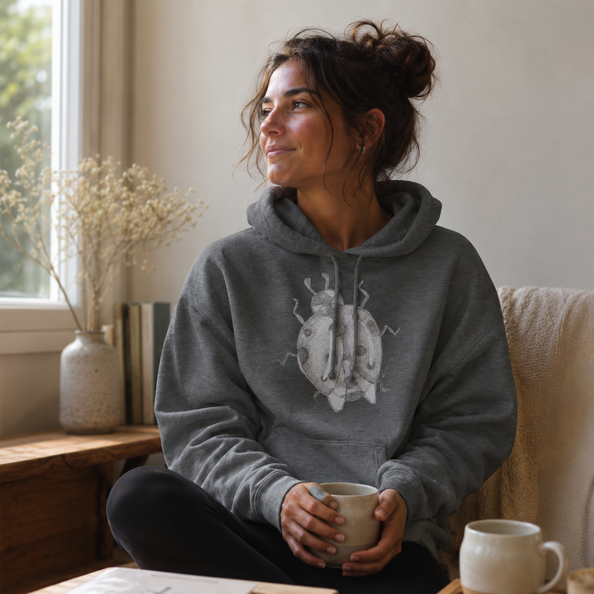 Lady of Ashes Hoodie | Symbolic Ladybird Art Hoodie