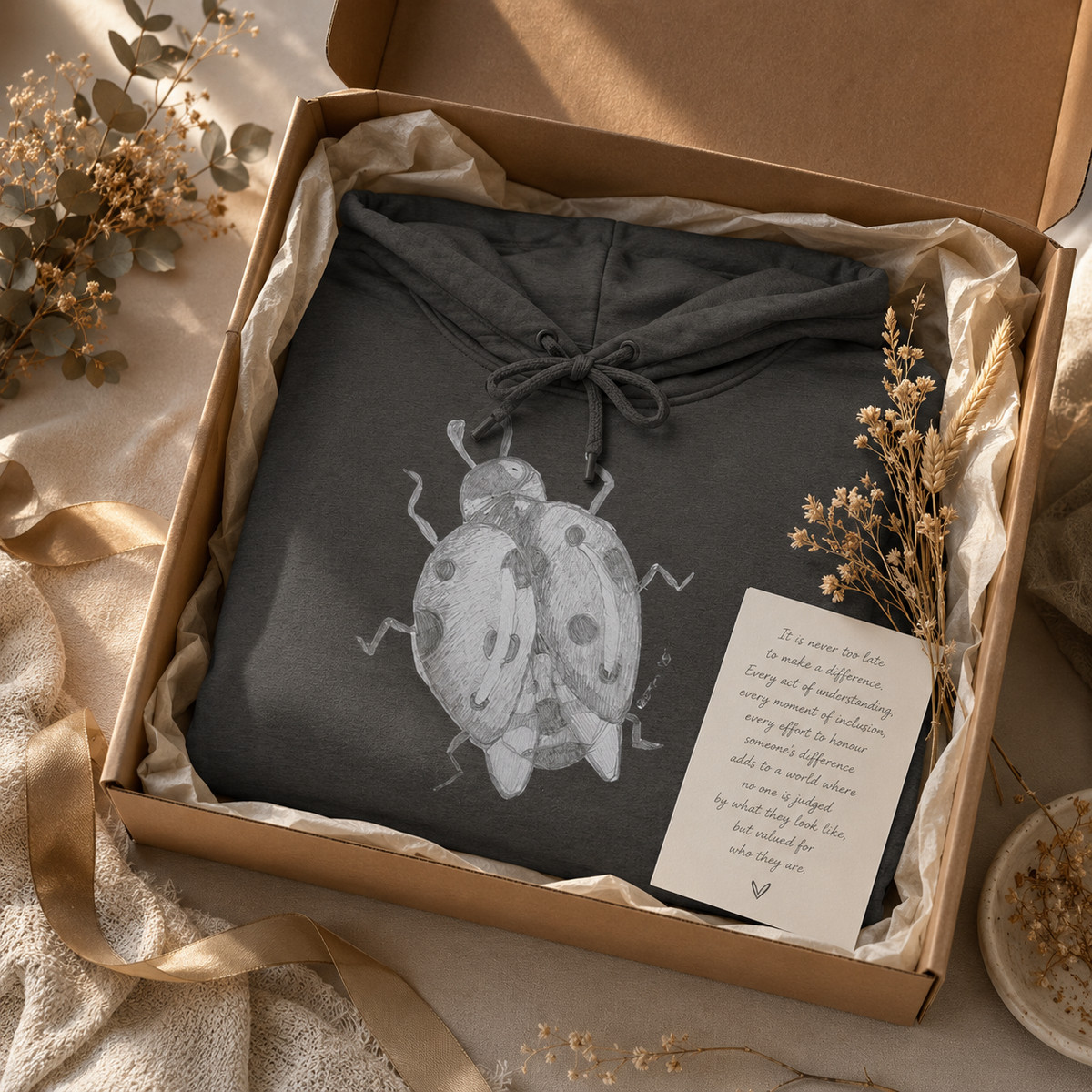 Lady of Ashes Hoodie | Symbolic Ladybird Art Hoodie