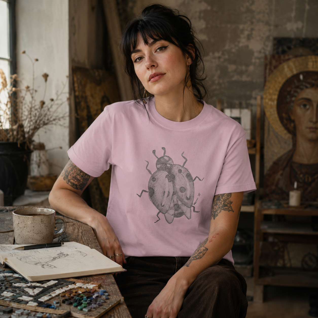 Lady of Ashes Heavyweight Classic Tee | Symbolic Wearable Art