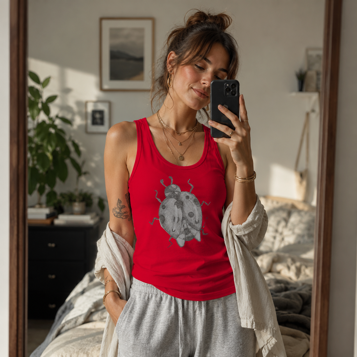 Lady of Ashes Unisex Jersey Tank Top | Symbolic Wearable Art