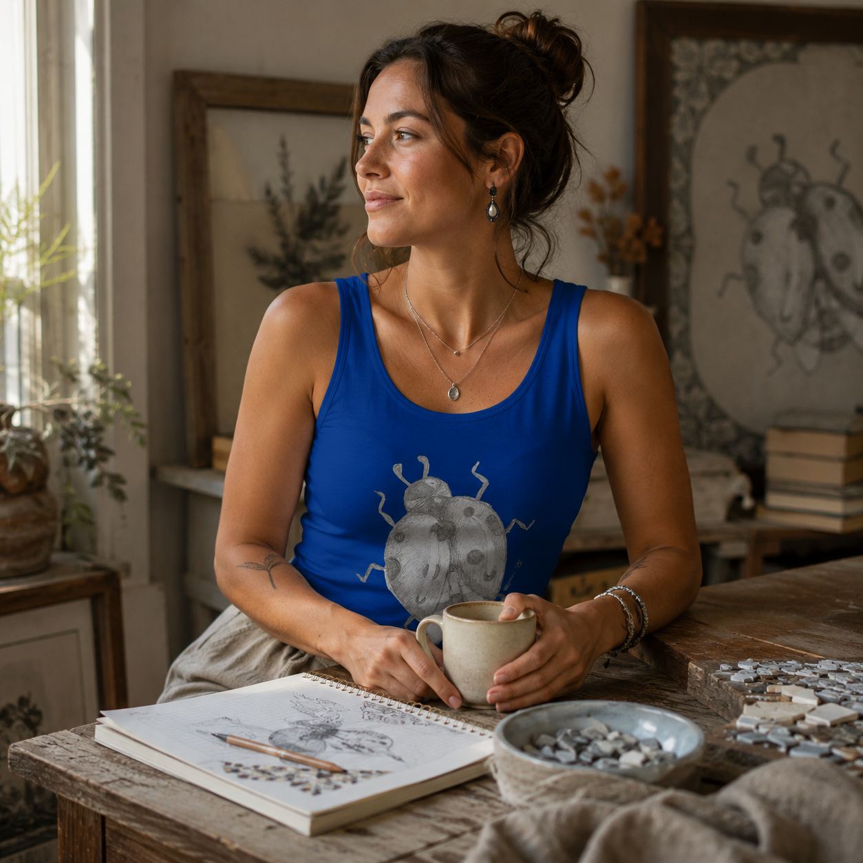 Lady of Ashes Unisex Jersey Tank Top | Symbolic Wearable Art