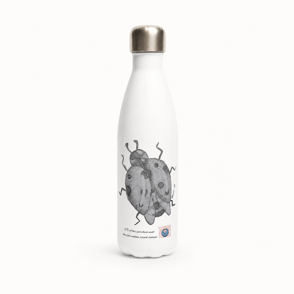 Lady of Ashes 17oz Stainless Steel Water Bottle | Insulated Art Bottle