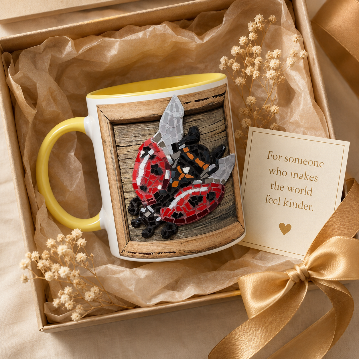 Lady Splendour Ladybug Mosaic Mug 11oz