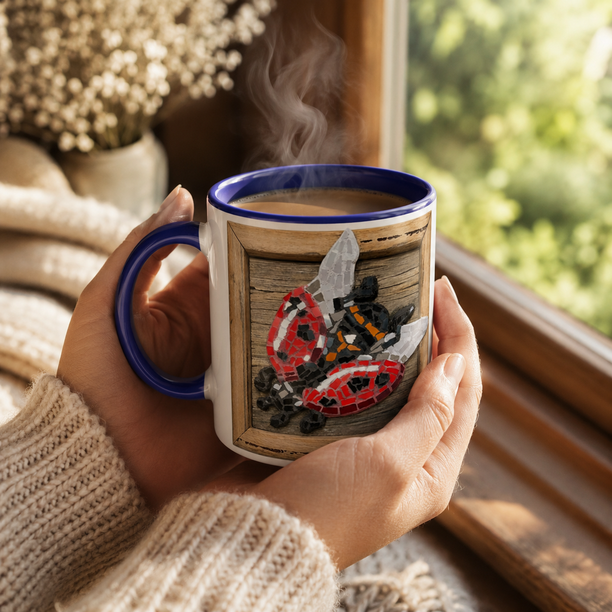 Lady Splendour Ladybug Mosaic Mug 11oz