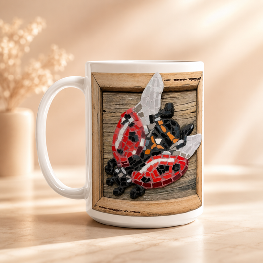 Lady Splendour Ladybug Mosaic Mug — 15oz