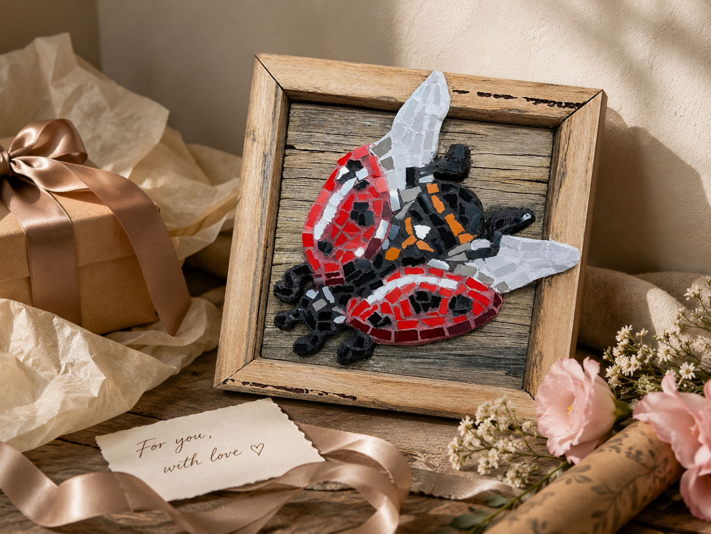 Lady Splendour Ladybug Mosaic Canvas Print