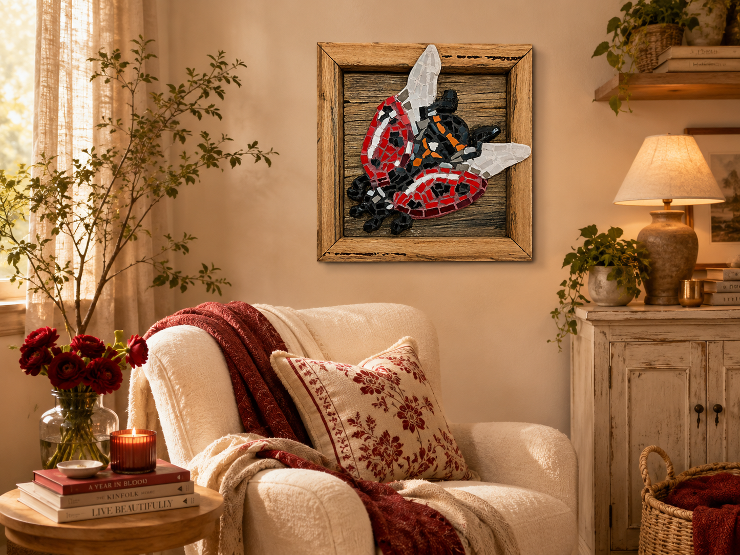 Lady Splendour Ladybug Mosaic Canvas Print