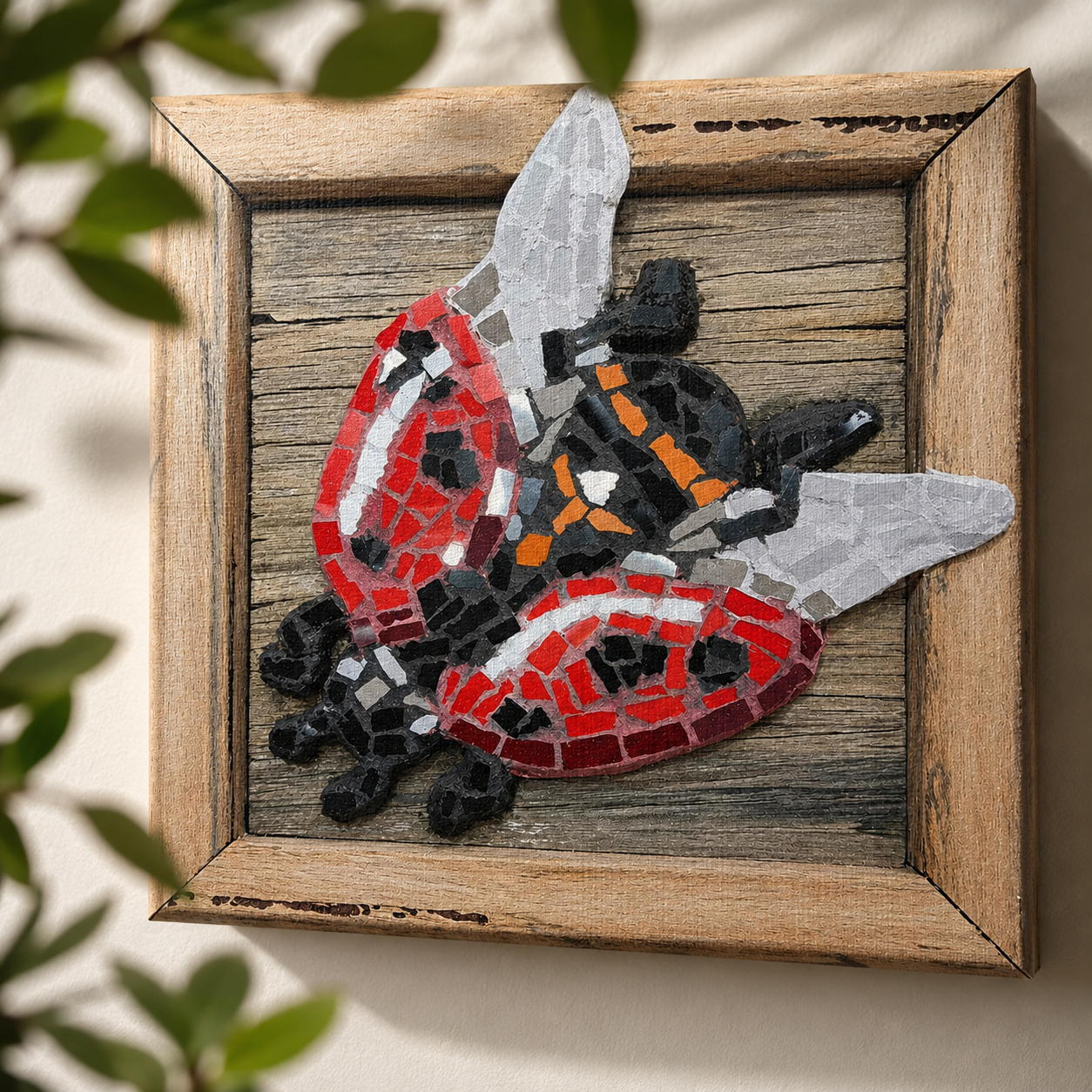 Lady Splendour Ladybug Mosaic Canvas Print