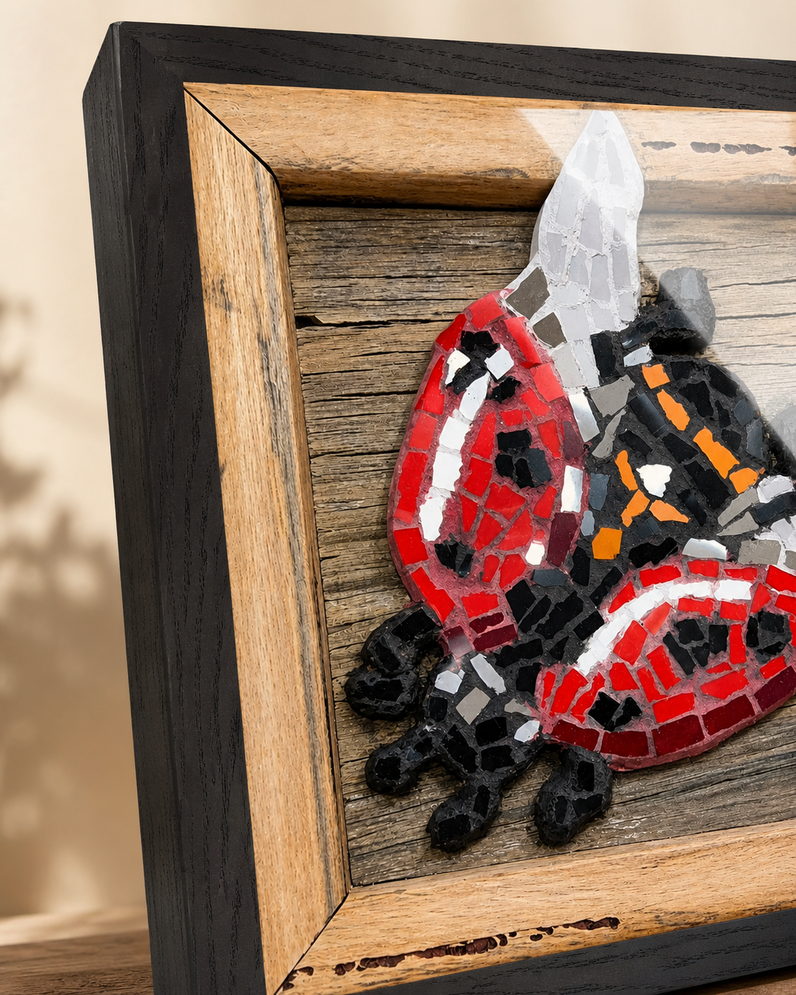 Lady Splendour Ladybug Mosaic – Framed Poster Masterpiece