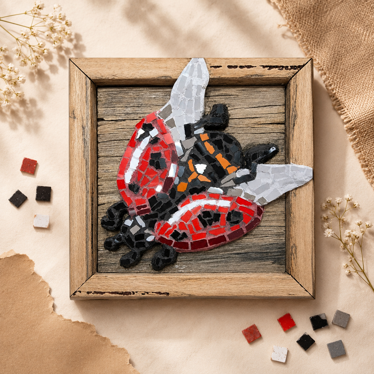 Lady Splendour Ladybug Mosaic – Fine Art Poster
