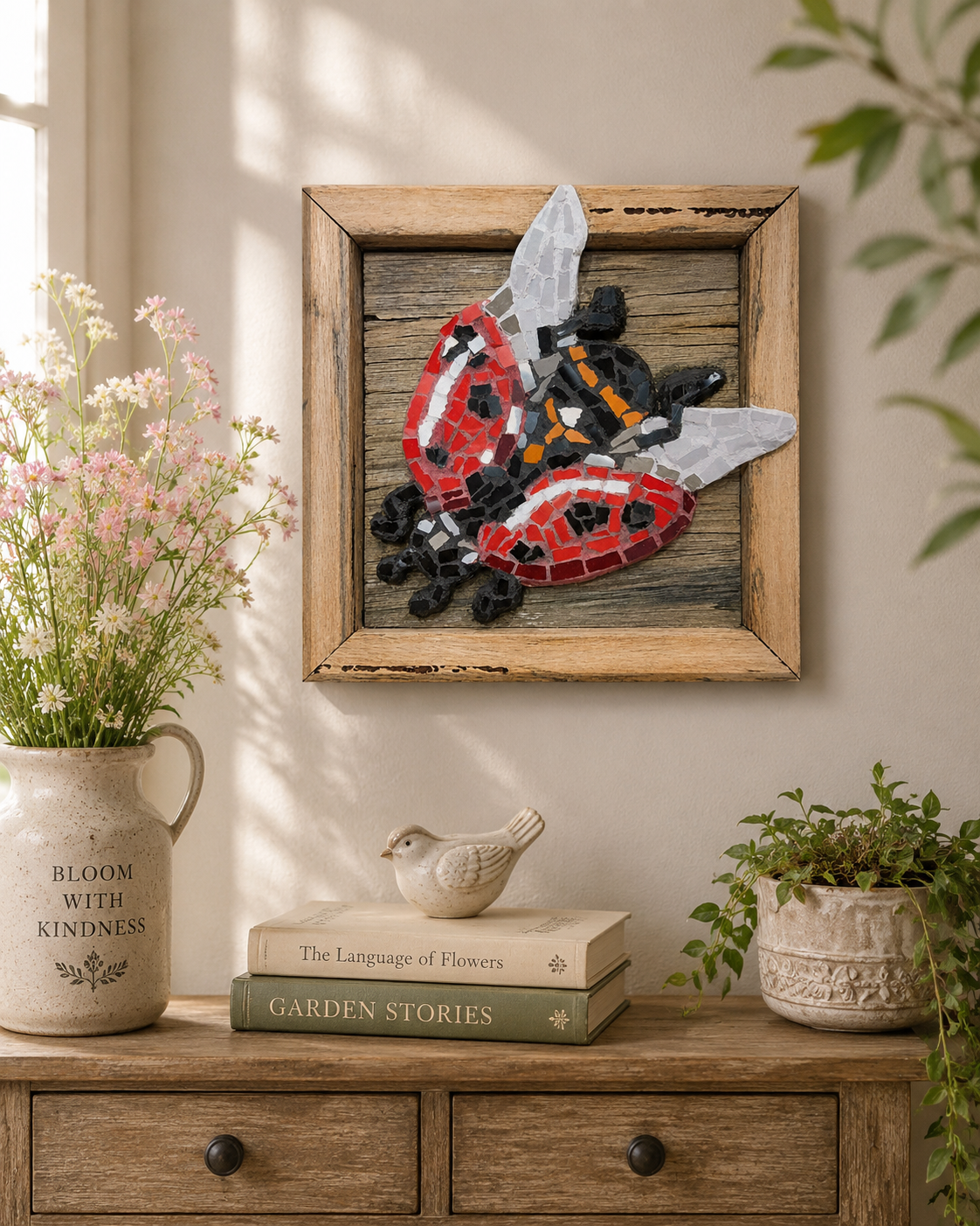 Lady Splendour Ladybug Mosaic – Fine Art Poster