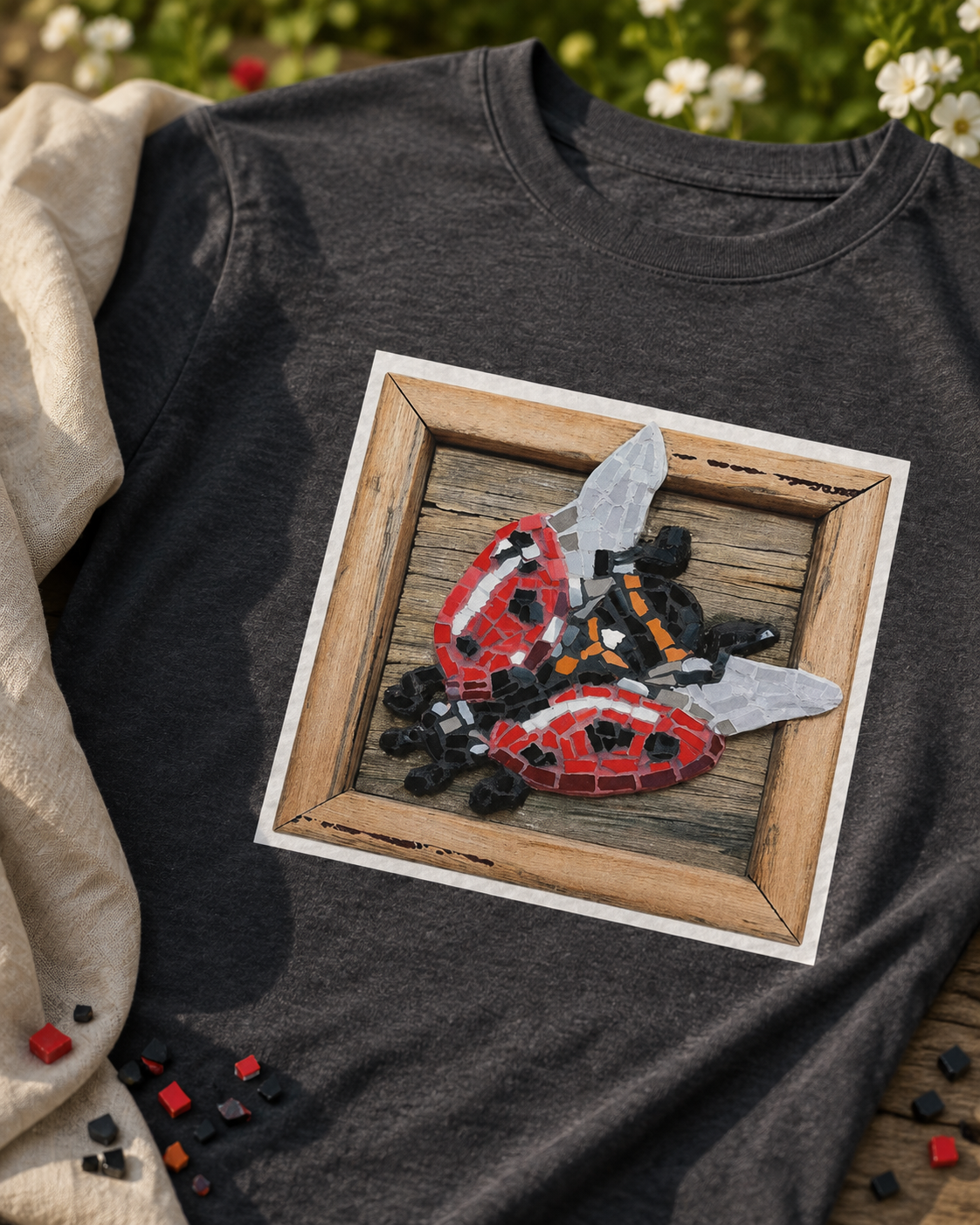 Lady Splendour Ladybug Mosaic Unisex Ultra Cotton Tee