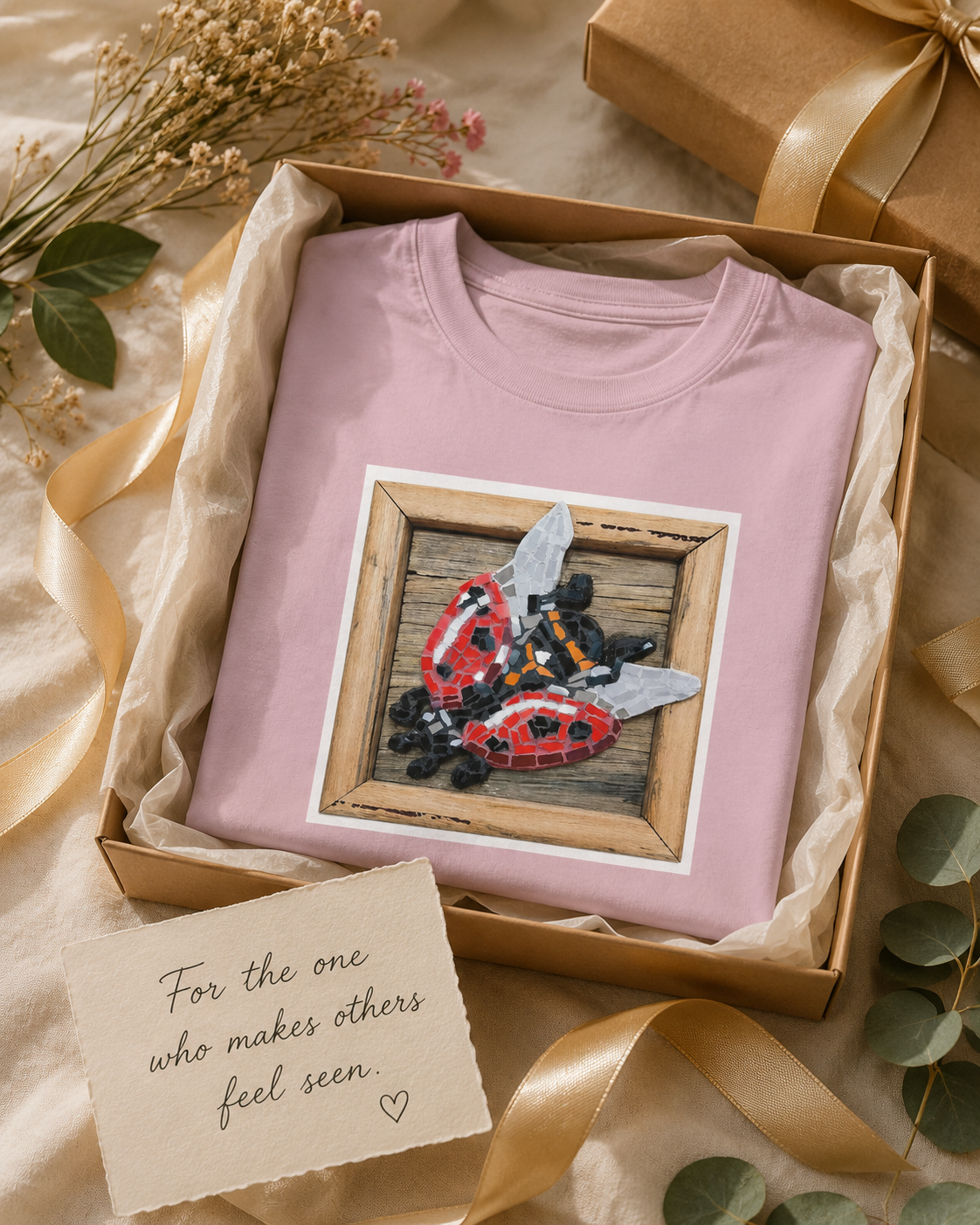 Lady Splendour Ladybug Mosaic Unisex Ultra Cotton Tee