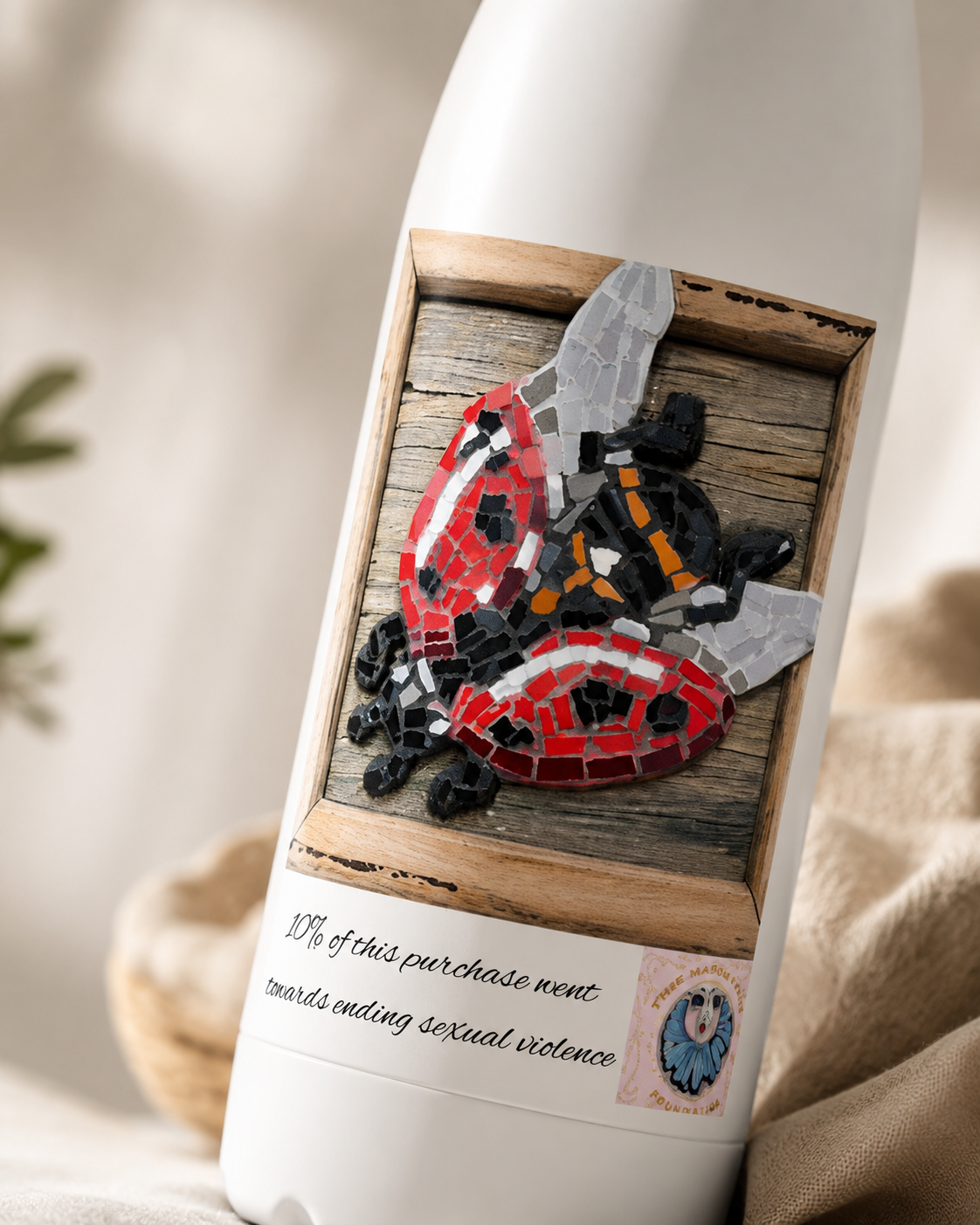 Lady Splendour Ladybug Mosaic Water Bottle