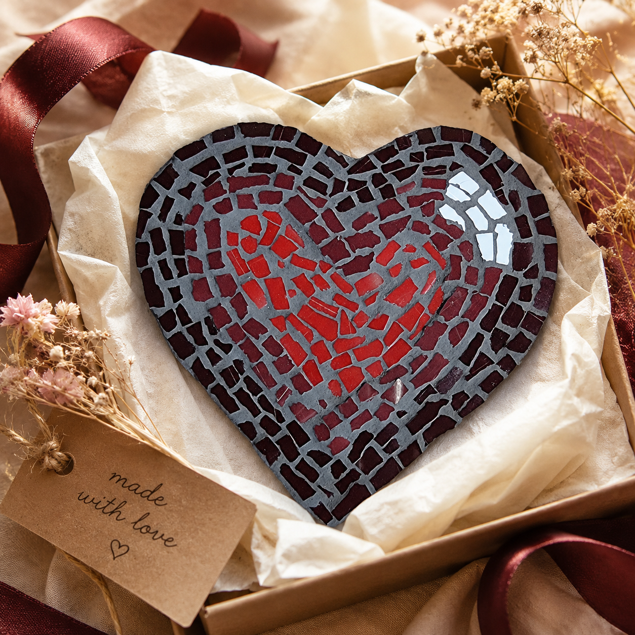 Love Heart Coasters Level 1 Physical Kit — Set of 4