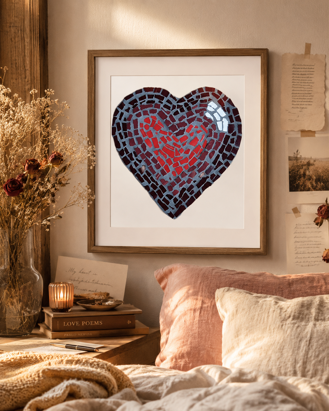 Love Heart Fine Art Poster | Colourful Heart Wall Art Print