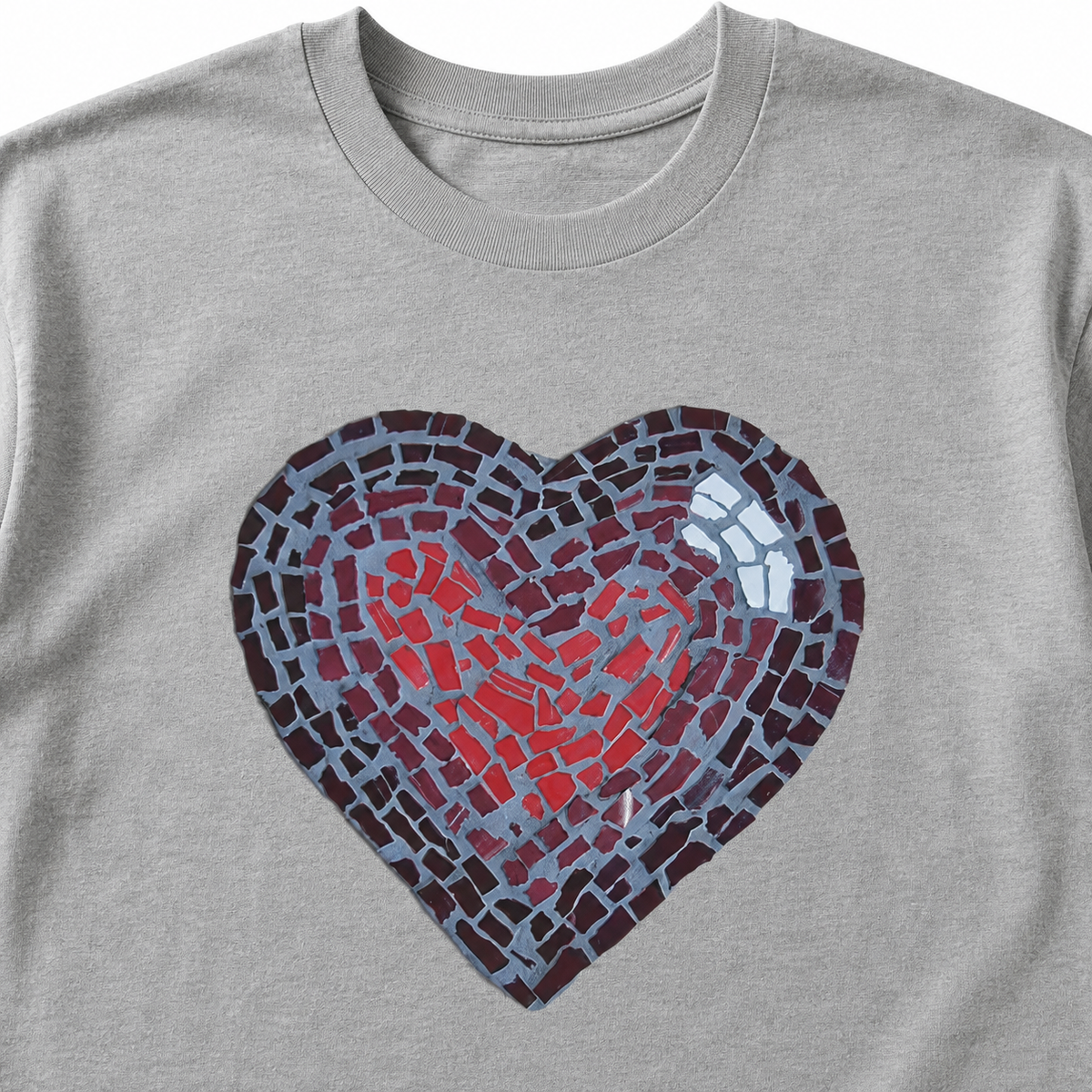 Love Heart Coaster Mosaic Ultra Cotton Tee | Meaningful Unisex Art Shirt