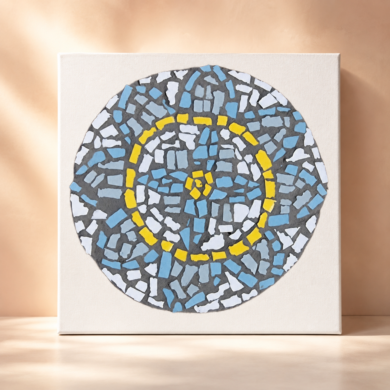 🌿 Mandala Coaster Canvas Print | Meaningful Mosaic-Inspired Wall Art