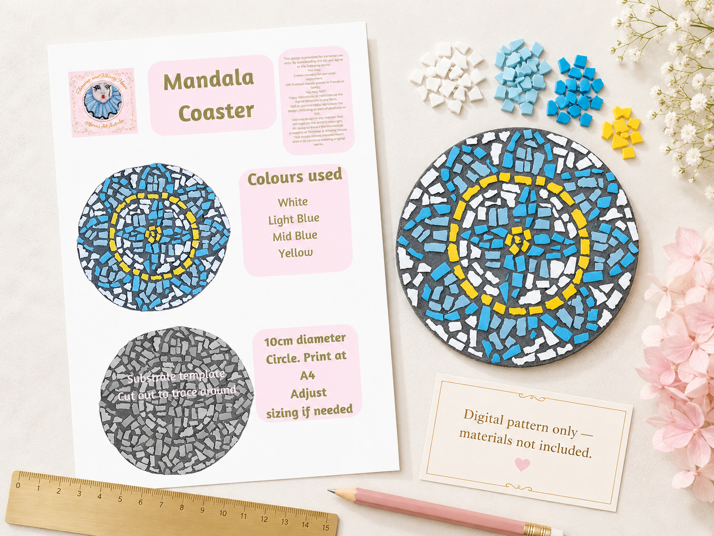 Mandala Coaster — Digital Download Design Template