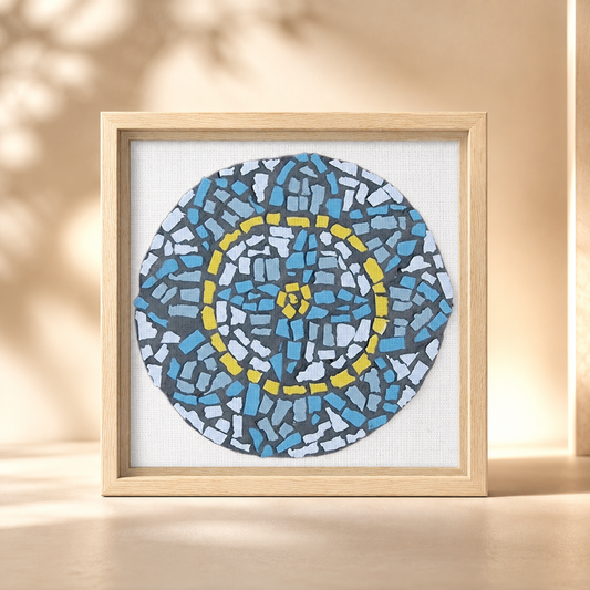 Mandala Coaster Framed Canvas Print | Mosaic-Inspired Mandala Wall Art