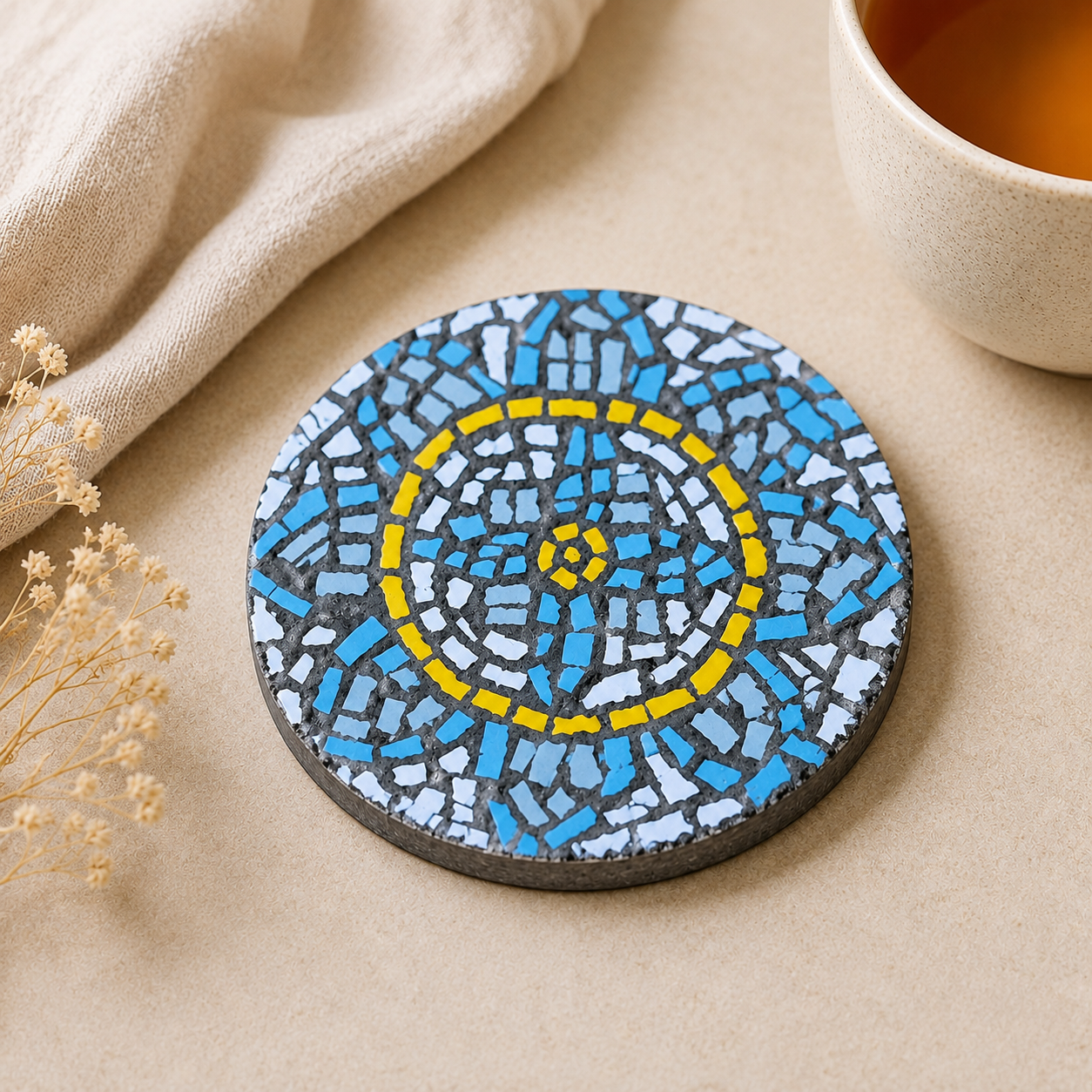 Mandala Coasters Level 1 Physical Kit — Set of 4