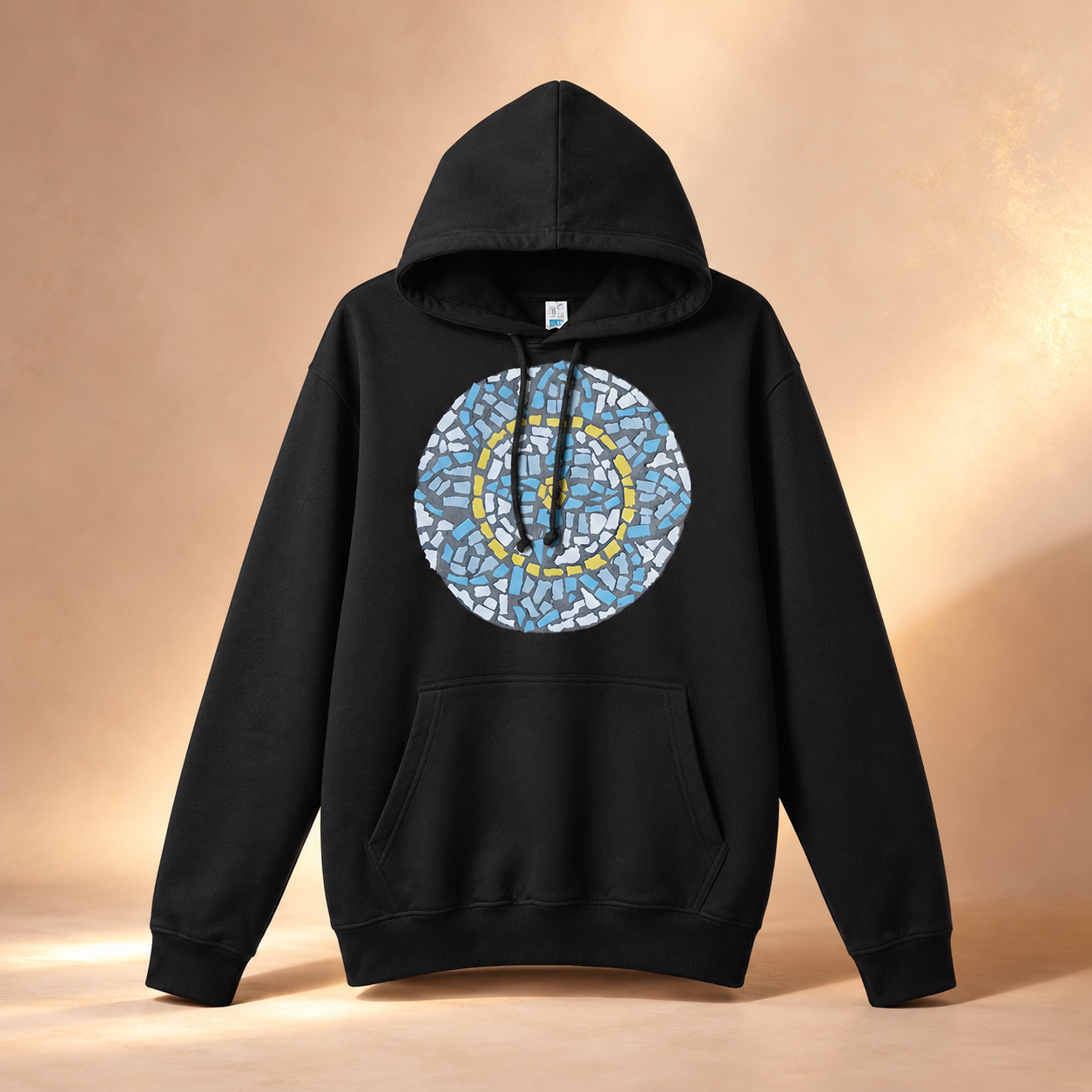 Mandala Coaster Mid-Weight Hoodie | Meaningful Mosaic Art Hoodie