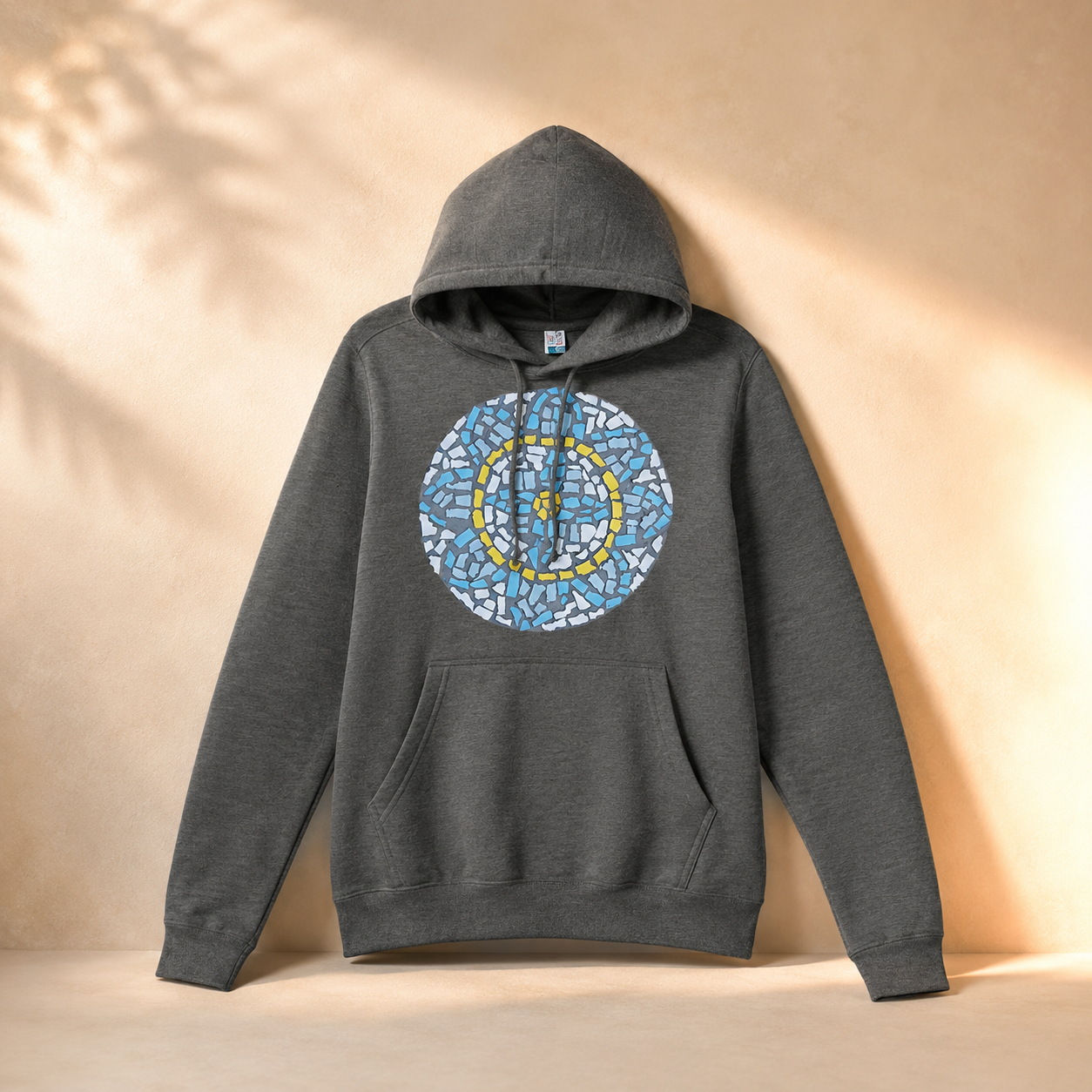 Mandala Coaster Mid-Weight Hoodie | Meaningful Mosaic Art Hoodie