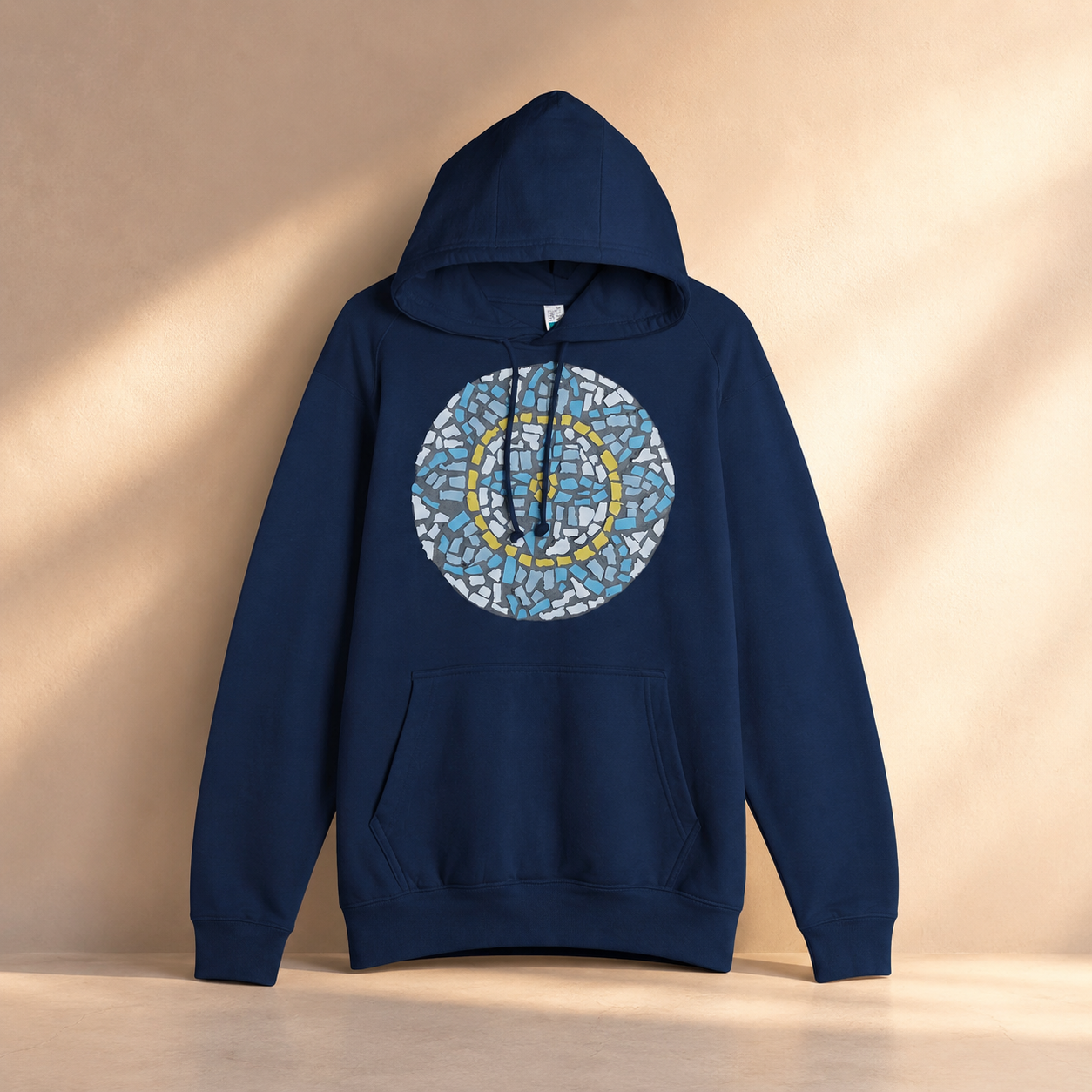Mandala Coaster Mid-Weight Hoodie | Meaningful Mosaic Art Hoodie