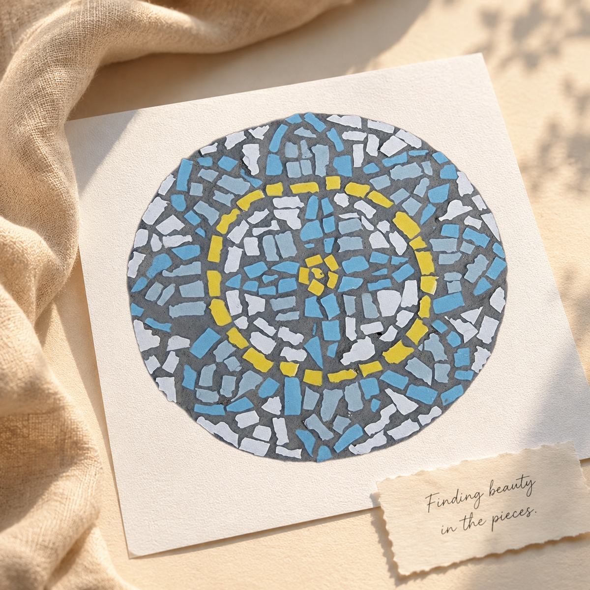 Mandala Coaster Fine Art Poster | Mosaic-Inspired Mandala Wall Art