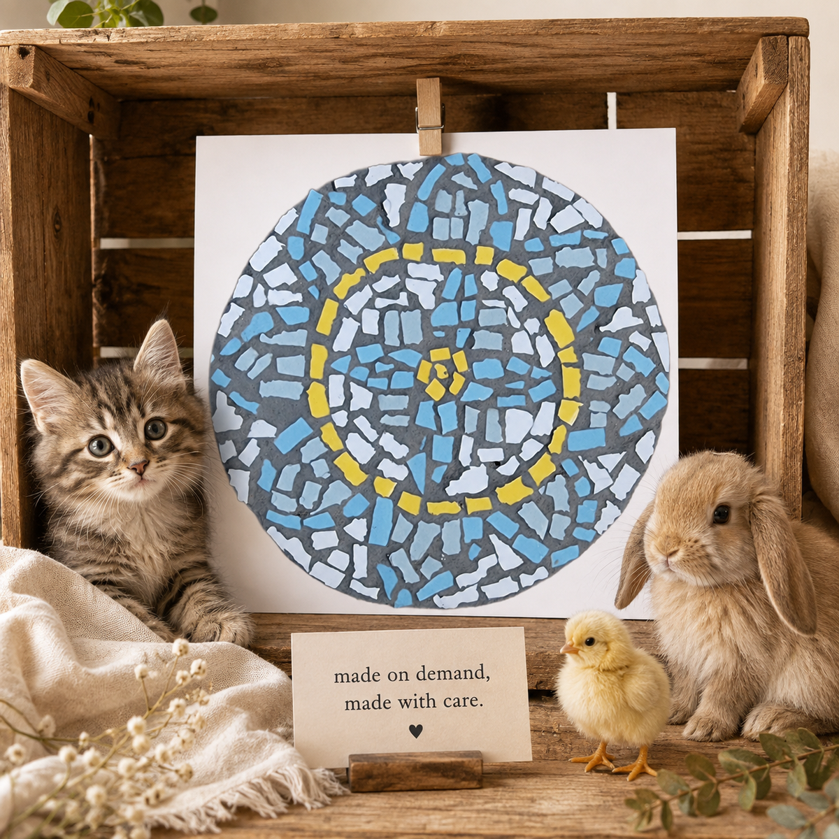 Mandala Coaster Fine Art Poster | Mosaic-Inspired Mandala Wall Art