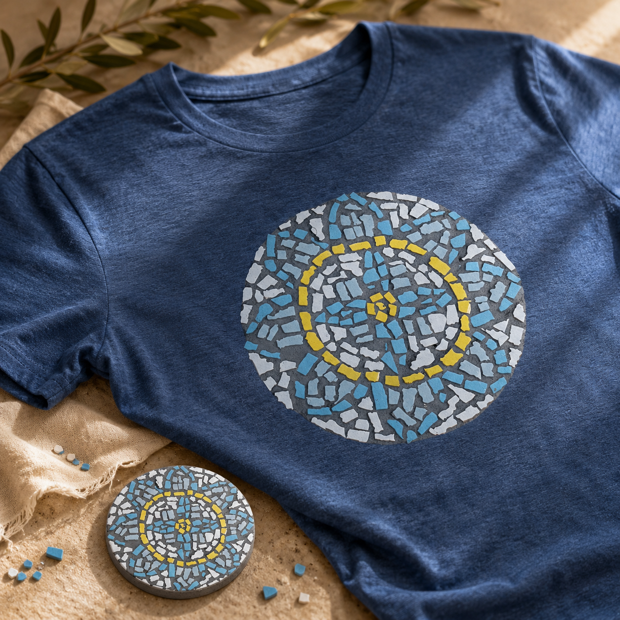 Mandala Coaster Unisex Ultra Cotton Tee | Meaningful Mosaic Art Shirt