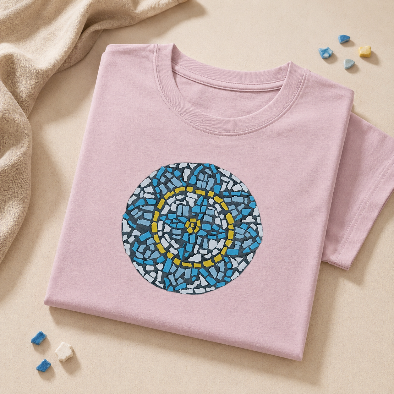 Mandala Coaster Unisex Ultra Cotton Tee | Meaningful Mosaic Art Shirt