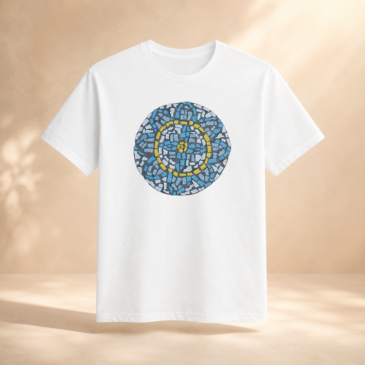 Mandala Coaster Unisex Ultra Cotton Tee | Meaningful Mosaic Art Shirt
