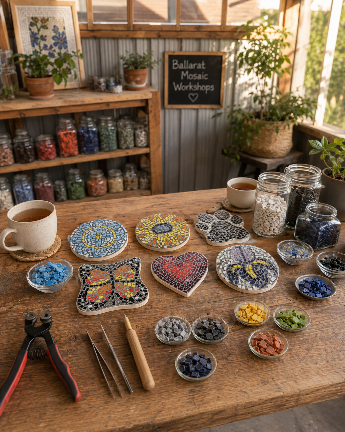 Mindful Mosaic Coaster Workshop Ballarat | Evening Creative Class