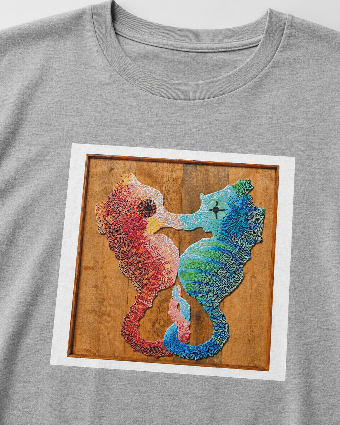 Our Light Beneath The Waves Seahorse Mosaic Ultra Cotton Tee