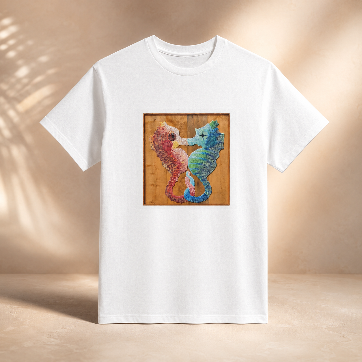 Our Light Beneath The Waves Seahorse Mosaic Ultra Cotton Tee