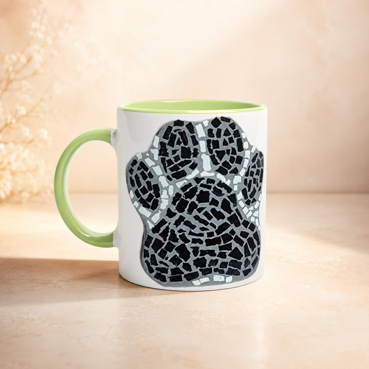 Paw Print Coaster 11oz Ceramic Mug | Pet Lover Gift Mug with Meaning