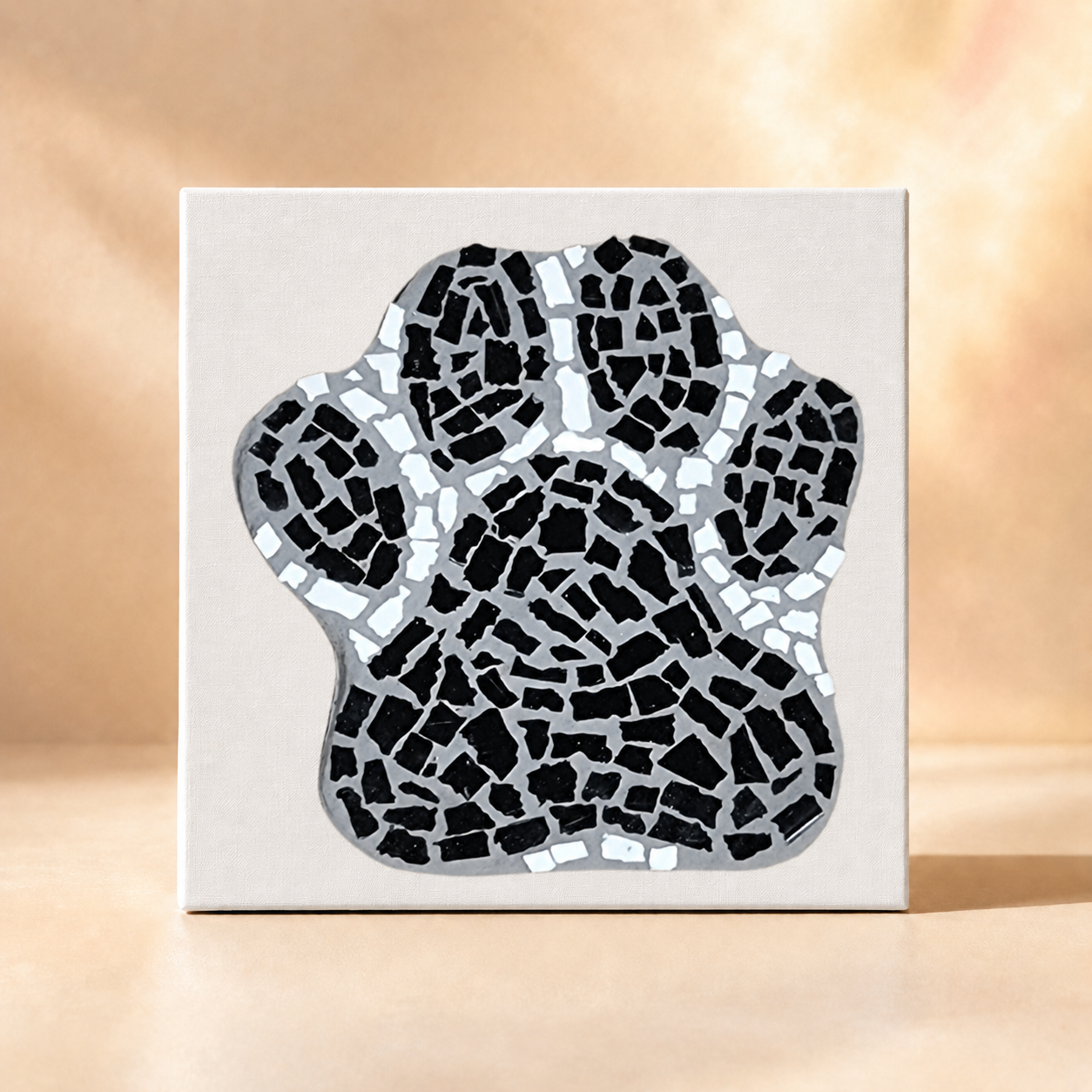 🐾 Paw Print Coaster Canvas Print — Pet Memorial Wall Art