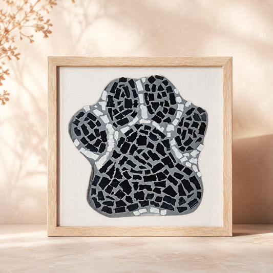 Paw Print Coaster Framed Canvas Print | Pet Lover Wall Art with Meaning