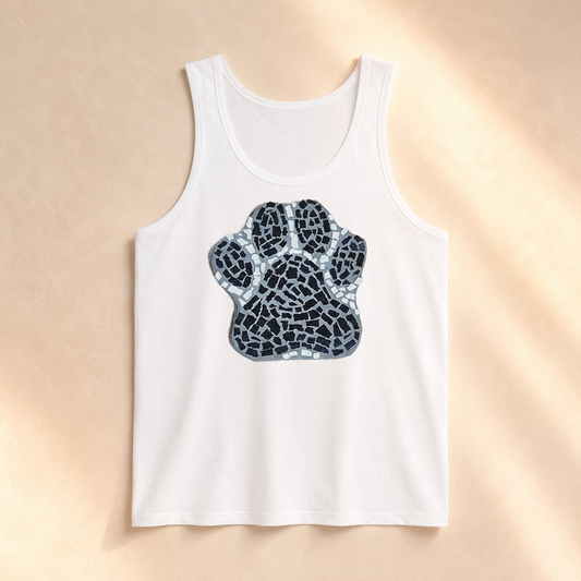 Paw Print Coaster Unisex Jersey Tank Top