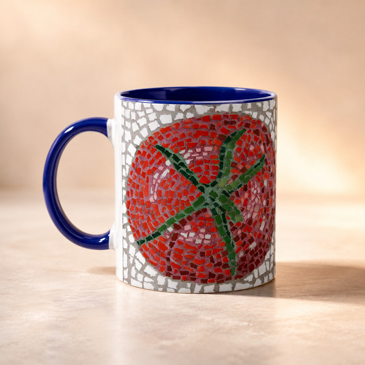 Perfectly Ripe Ceramic Mug — Tomato Mosaic Art Mug