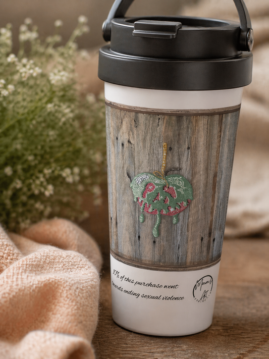 Poisoned Apple Stainless Steel Travel Mug — 15oz Dark Elegant Art Mug