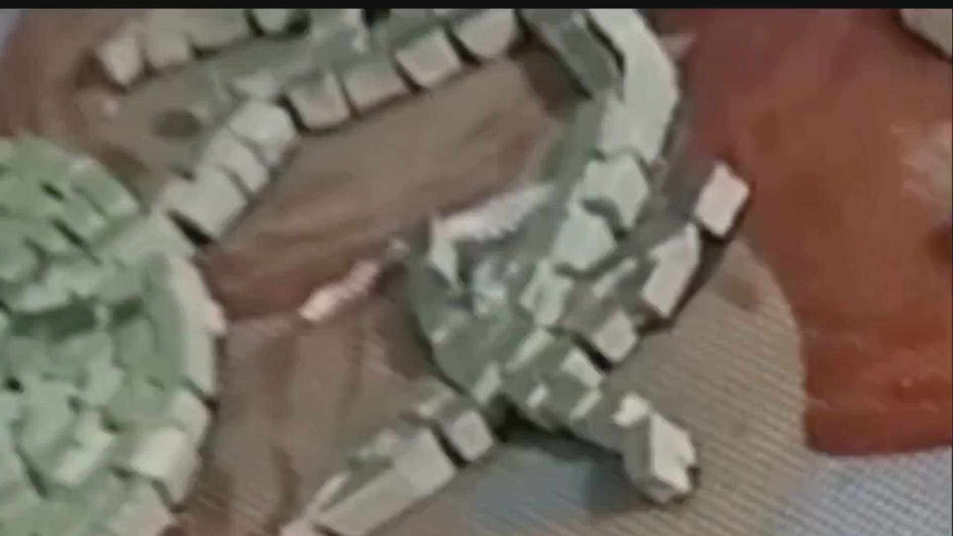 Load video: The visual experience of how it feels to create a beautiful mosaic. Placing tiles , the depth and textures you experience while mosaicing. Multi-coloured grout in between beautifully crafted tomato mosaic in the rainbow of ripeness. Created in the Shard Painting Technique