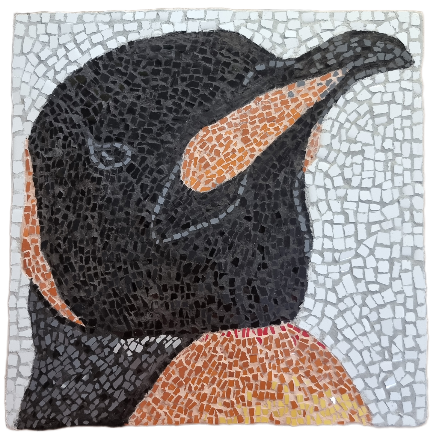 "Emperor Aurelius" Large Hanging Emperor Penguin Mosaic — One of a Kind