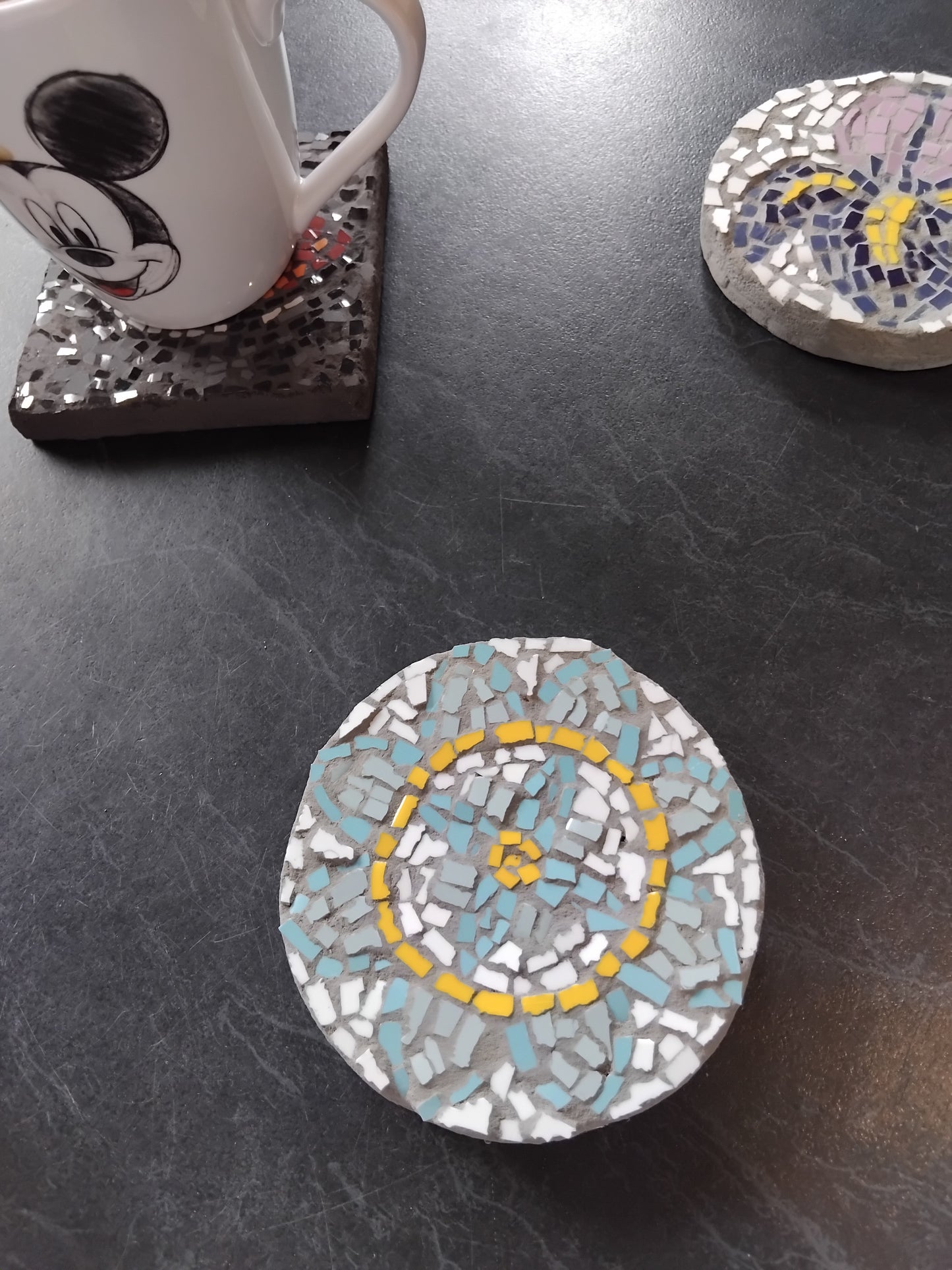 Mandala Mosaic Coaster DIY Kit – 10cm Round | Beginner-Friendly  | 🌱 Level 1