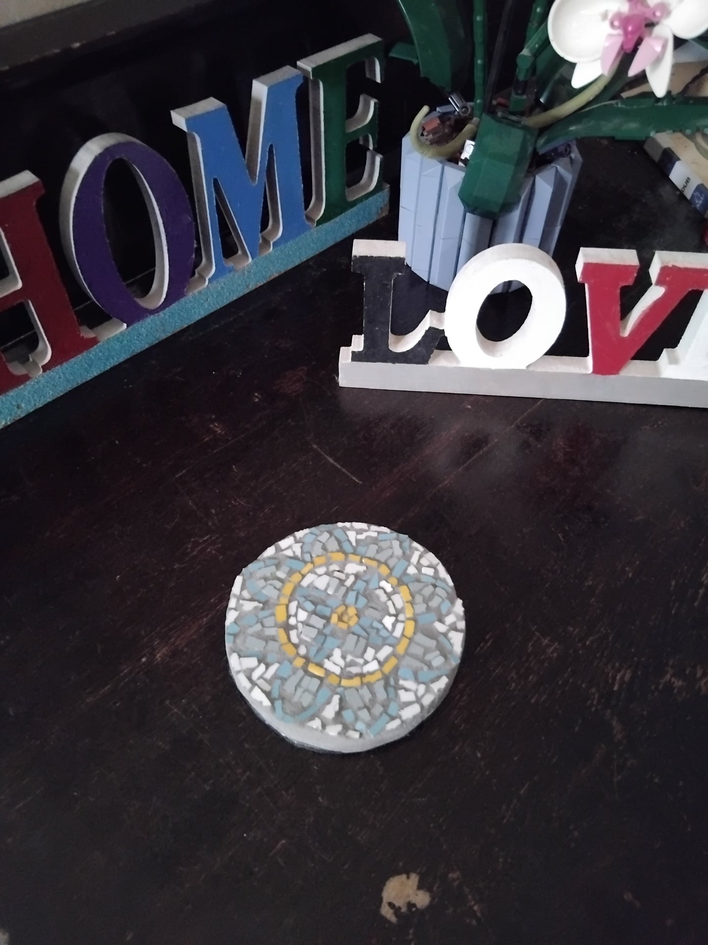 Mandala Mosaic Coaster DIY Kit – 10cm Round | Beginner-Friendly  | 🌱 Level 1