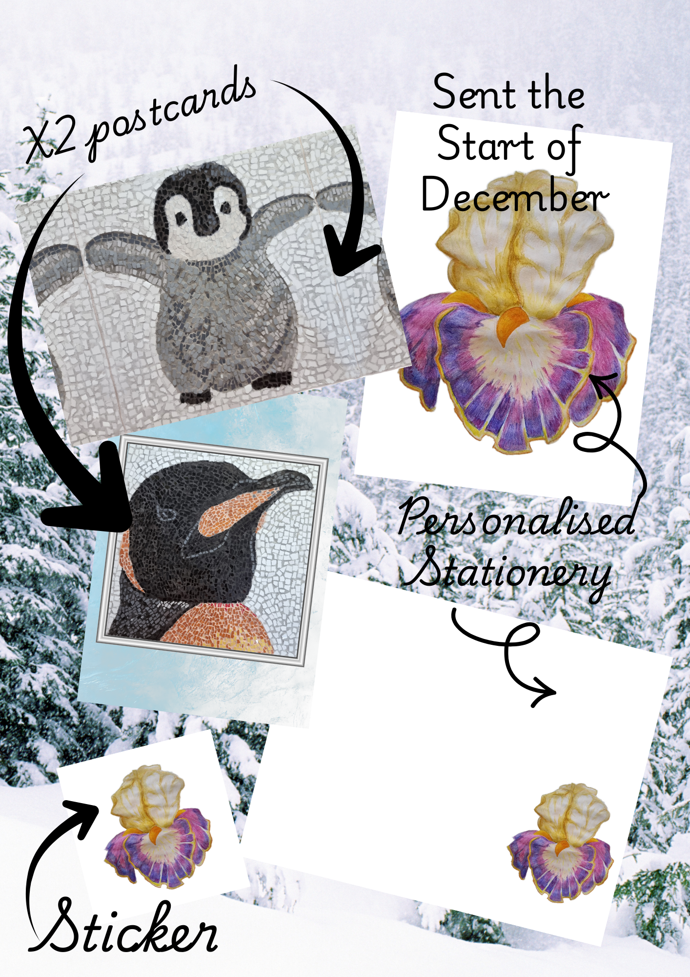 Mosaic Mail Club – Limited Edition Postcards & Sticker Subscription