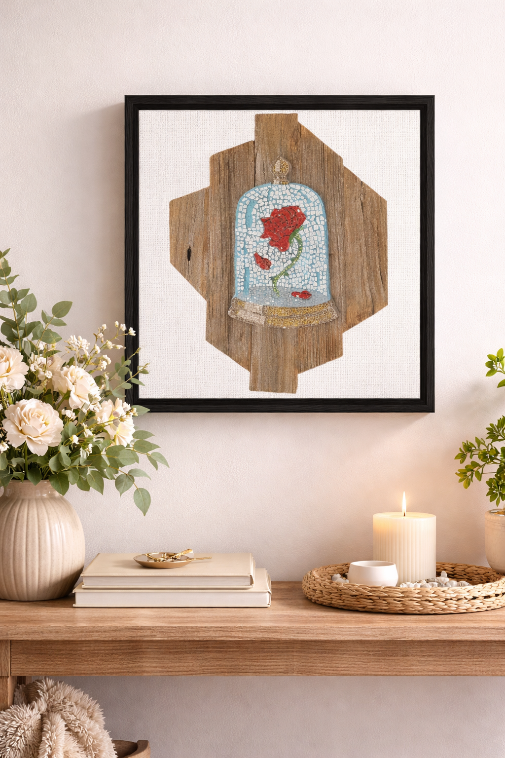 Cursed Rose Framed Canvas Print